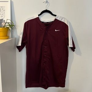 Burgandy Nike Baseball Jersey
